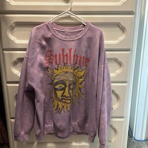Sublime Hoodie Purple crew neck